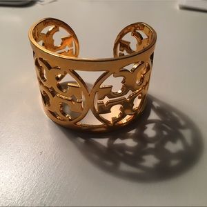 Gold Tory Burch cuff bracelet